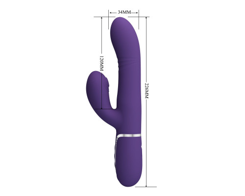 Фиолетовый вибратор-кролик Mariana - 22,6 см.