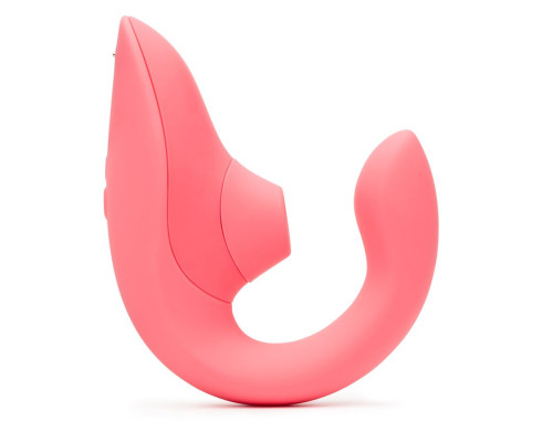 Розовый вибромассажер для двойной стимуляции Womanizer Blend