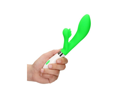 Зеленый вибратор-кролик Agave - 23 см.