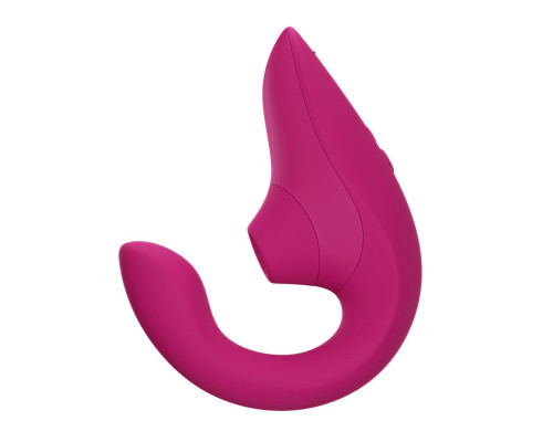 Малиновый вибромассажер для двойной стимуляции Womanizer Blend