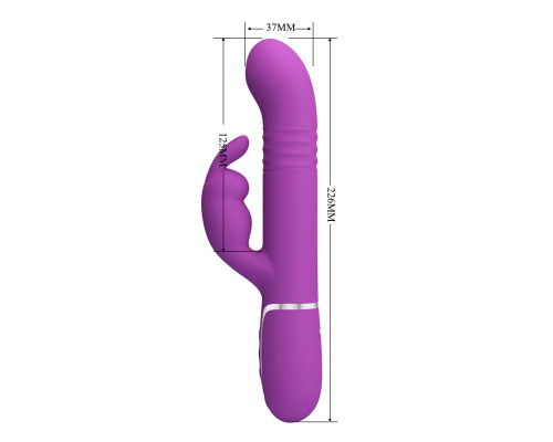 Фиолетовый вибратор-кролик Coale - 22,6 см.
