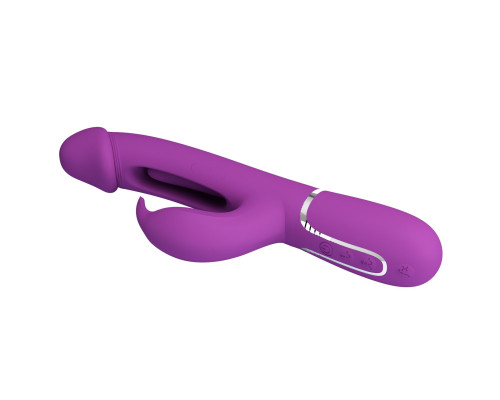 Фиолетовый вибратор-кролик с функцией фингеринга Kampas - 23,2 см.