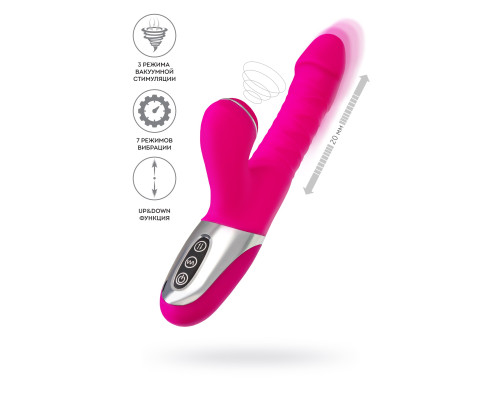 Розовый вибратор с вакуум-волновой стимуляцией клитора To-Frolly - 21,5 см.