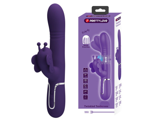 Фиолетовый вибратор-кролик Ridgely - 22,6 см.