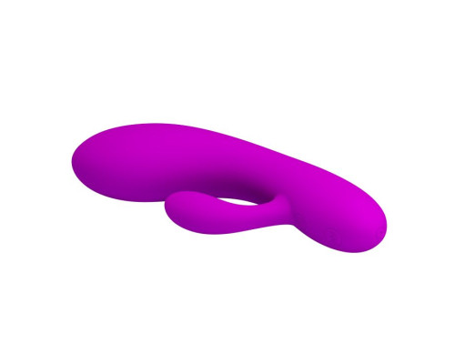 Эргономичный вибромассажер Alvin со стимулятором клитора - 16,9 см.