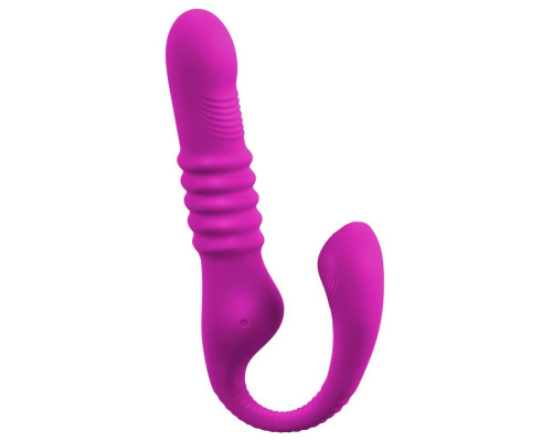 Лиловый вибратор 3 Function Vibrator с функцией фрикций и постукиванием