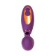 Фиолетовый вибромассажер с клиторальной стимуляцией Megam