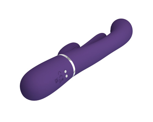 Фиолетовый мультифункциональный вибратор Shania - 22,2 см.