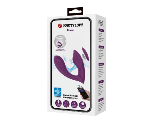 Фиолетовый вибратор в трусики Franz с управлением через приложение