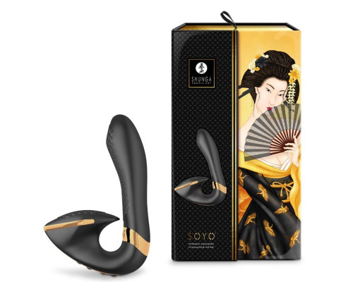 Черный вибростимулятор SOYO - 17 см.