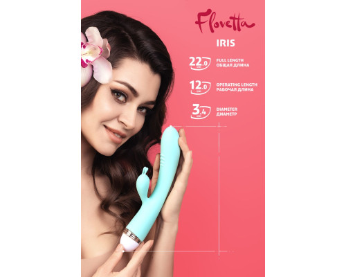 Мятный вибратор-кролик Iris - 22 см.