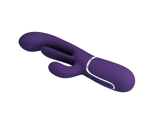 Фиолетовый мультифункциональный вибратор Shania - 22,2 см.