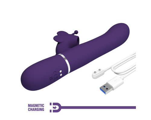 Фиолетовый вибратор-кролик Ridgely - 22,6 см.