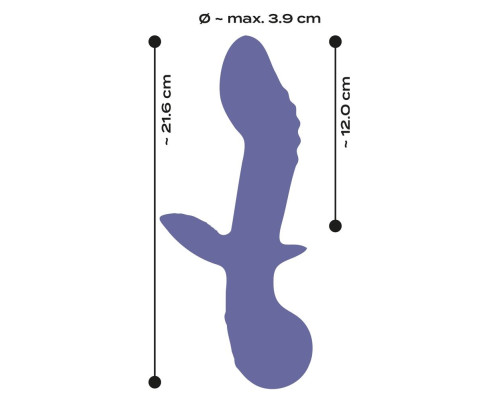 Сиреневый вибратор AWAQ.U Vibrator 02 - 21,6 см.