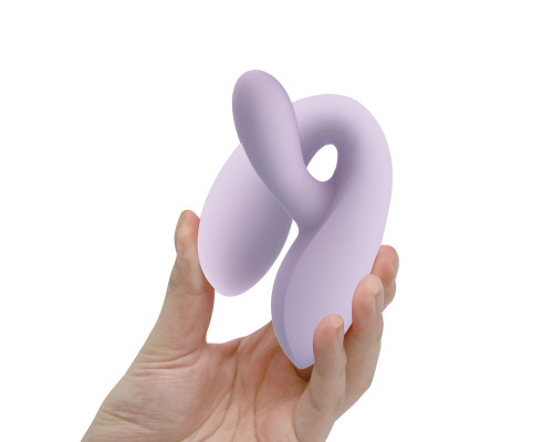 Сиреневый гибкий вибратор-кролик Rosolyn - 19 см.