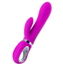 Лиловый вибратор с клиторальным стимулятором JOS JOLY - 19,6 см.