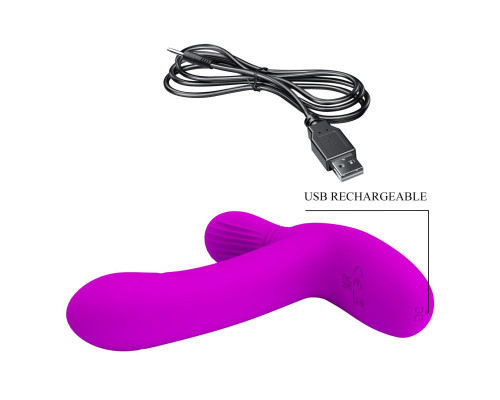 Лиловый стимулятор Geri с подвижным хвостиком