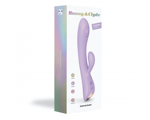 Сиреневый вибратор-кролик Bunny   Clyde - 22,5 см.