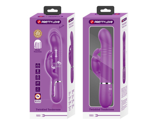 Фиолетовый вибратор-кролик Coale - 22,6 см.