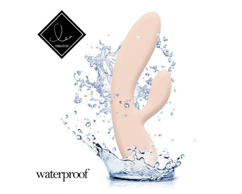 Бежевый вибратор-кролик Lea Rabbit Vibrator - 20,2 см.