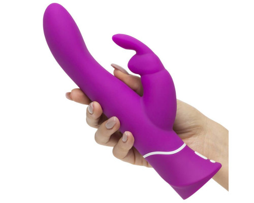 Лиловый вибратор-кролик Curve Rechargeable Rabbit Vibrator - 25,4 см.