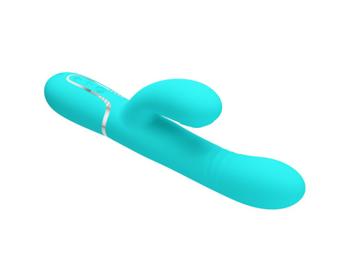 Аквамариновый вибратор-кролик Mariana - 22,6 см.