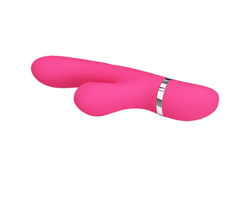 Розовый вибратор Willow с вакуумной стимуляцией клитора - 20,4 см.