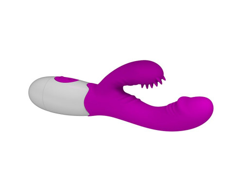 Лиловый вибратор с шипованым отроском для стимуляции клитора Andre - 20,5 см.