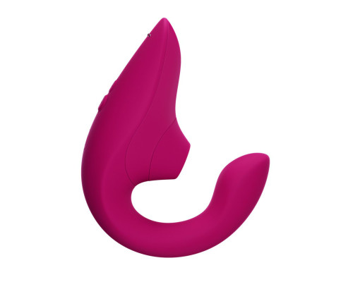 Малиновый вибромассажер для двойной стимуляции Womanizer Blend