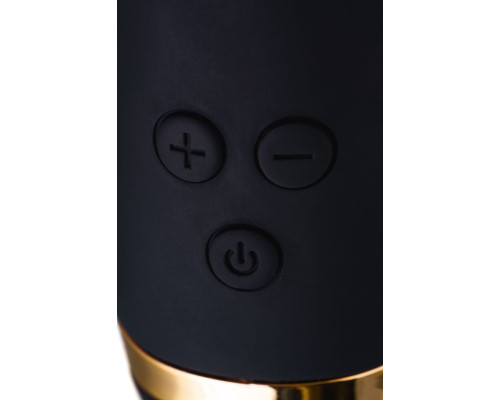 Чёрный вибратор WANAME Thunder с клиторальным отростком - 24,2 см.