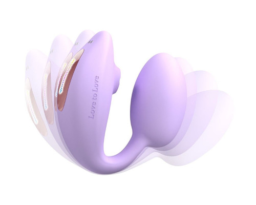 Сиреневый U-образный стимулятор клитора и точки G с пультом ДУ Wonderlover