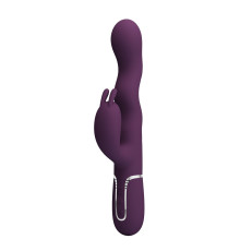 Фиолетовый вибратор с функцией волновой стимуляции Laursen - 24,9 см.