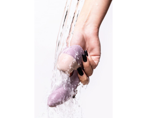 Сиреневый вибратор с вакуумным стимулятором Supernova - 16,9 см.