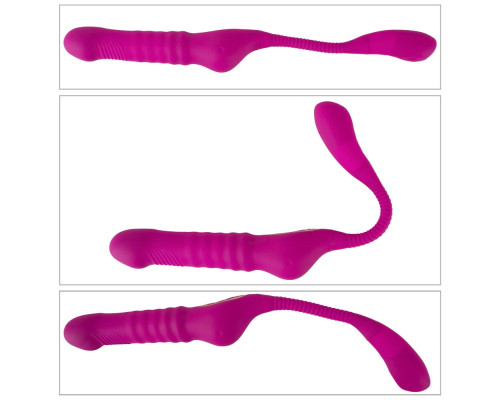 Лиловый вибратор 3 Function Vibrator с функцией фрикций и постукиванием