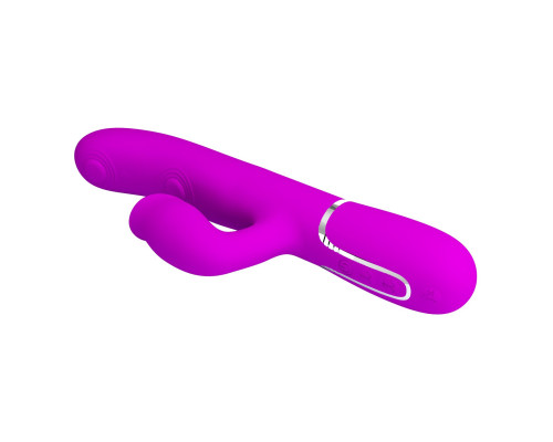 Лиловый вибратор-кролик с пульсацией Gigi - 22,8 см.