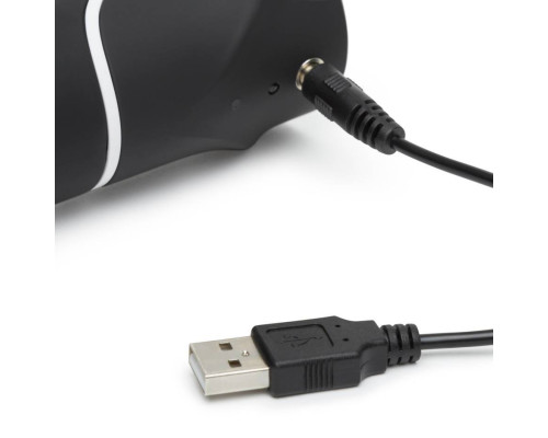 Черный вибратор-кролик Happy Rabbit Realistic Rechargeable Rabbit Vibrator - 25,4 см.