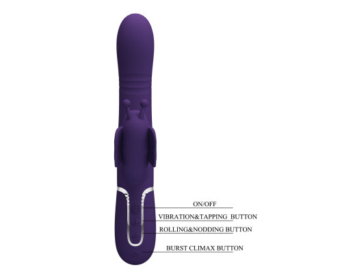 Фиолетовый вибратор-кролик Ridgely - 22,6 см.