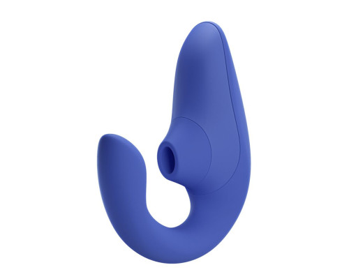 Голубой вибромассажер для двойной стимуляции Womanizer Blend