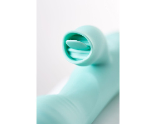 Мятный вибратор с клиторальным стимулятором MILO - 20 см.