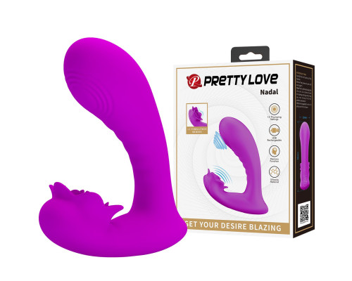 Лиловый вибратор Nadal для двойной стимуляции