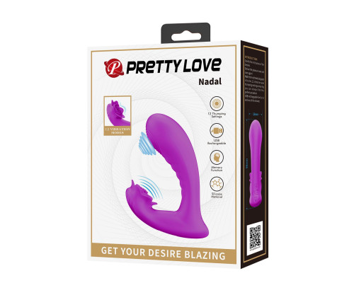 Лиловый вибратор Nadal для двойной стимуляции