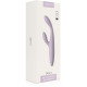 Сиреневый интерактивный вибростимулятор-кролик Cici+ 2 с функцией нагрева - 17,8 см.