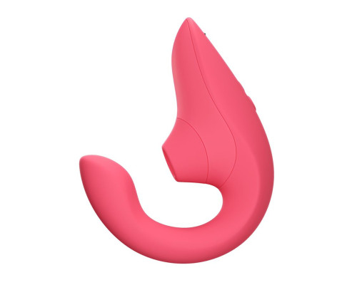 Розовый вибромассажер для двойной стимуляции Womanizer Blend