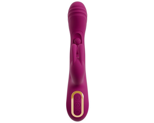 Лиловый вибратор-кролик 2 Function Vibrator Squirting - 22,5 см.