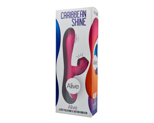 Ярко-розовый вибратор-кролик Caribbean Shine - 21 см.