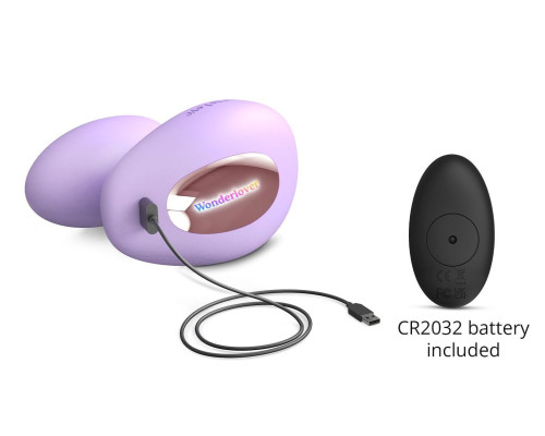 Сиреневый U-образный стимулятор клитора и точки G с пультом ДУ Wonderlover