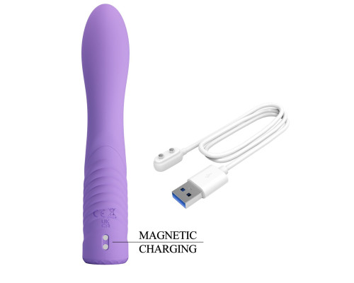 Сиреневый вибратор-кролик Elivia - 17,2 см.