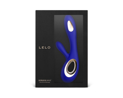 Синий вибратор-кролик Lelo Soraya Wave - 21,8 см.