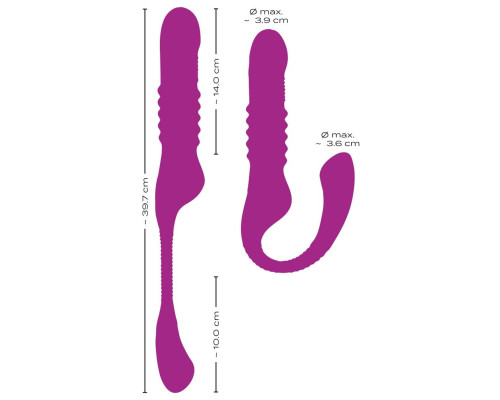 Лиловый вибратор 3 Function Vibrator с функцией фрикций и постукиванием