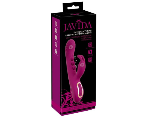 Лиловый вибратор-кролик 2 Function Vibrator Squirting - 22,5 см.